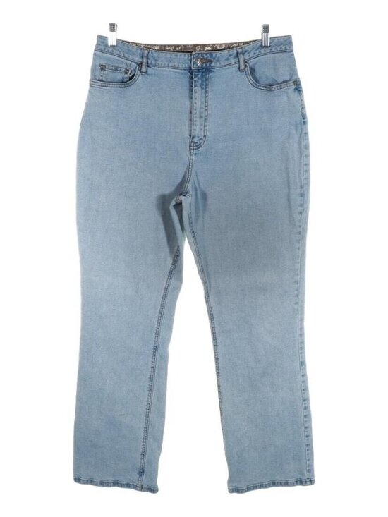 Monterey Bay Denim - Monterey Bay Jeans Womens Size 16 Soft Boot Cut Stretch Light 34 x 33 Stone Wash
